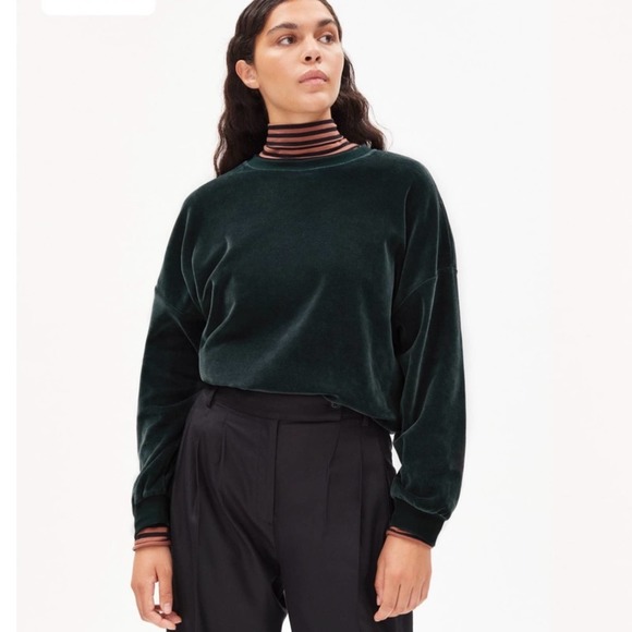 Armedangels Tops - NEW Armedangels SIZE SMALL Andaa Organic Cotton Sweatshirt In Vintage Green